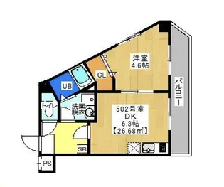 Fairy chiba【502 号室】の間取り