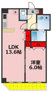 MID SQUARE【4階】の間取り