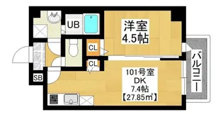 プレゾンアトワⅢ【101号室】の間取り