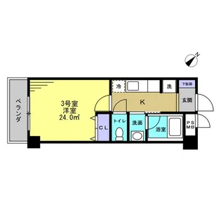 BayShore登戸【203号室】の間取り