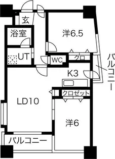 北海道札幌市中央区大通西15丁目【マンション】の間取り