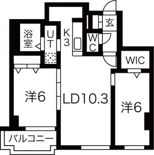 北海道札幌市中央区大通西16丁目【マンション】の間取り