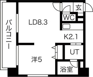 北海道札幌市中央区北一条西24丁目【マンション】の間取り