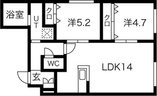 北海道札幌市中央区北七条西19丁目【マンション】の間取り