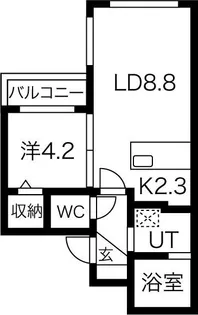 北海道札幌市中央区北十三条西16丁目【マンション】の間取り