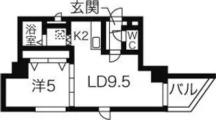 北海道札幌市中央区南四条西11丁目【マンション】の間取り