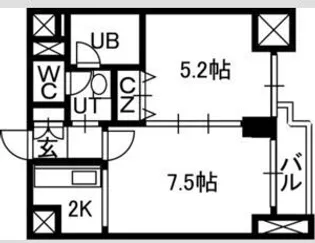 北海道札幌市中央区南五条西10丁目【マンション】の間取り
