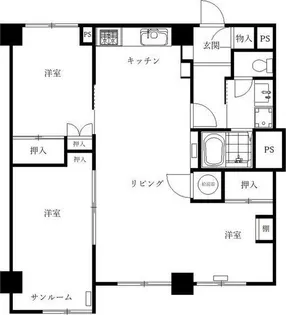 北海道札幌市中央区宮の森二条6丁目【マンション】の間取り