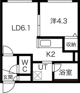 北海道札幌市北区北三十四条西2丁目【マンション】の間取り