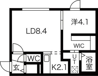 北海道札幌市東区北二十条東14丁目【マンション】の間取り