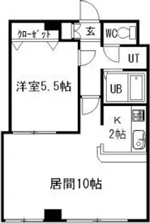 北海道札幌市東区北二十五条東1丁目【マンション】の間取り