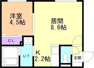 北海道札幌市東区北三十三条東16丁目【マンション】の間取り