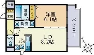 北海道札幌市西区西野三条4丁目【マンション】の間取り