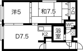 北海道札幌市西区二十四軒四条5丁目【マンション】の間取り