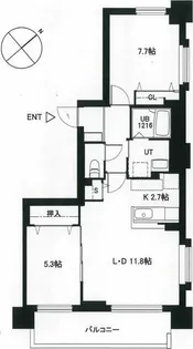 北海道札幌市西区発寒七条12丁目【マンション】の間取り
