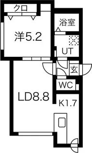 北海道札幌市西区山の手二条1丁目【マンション】の間取り
