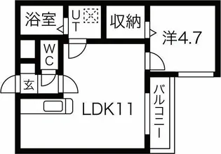 北海道札幌市西区西町北9丁目【マンション】の間取り