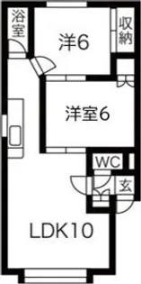 北海道札幌市西区西町北10丁目【アパート】の間取り