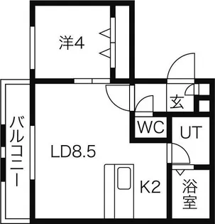 北海道札幌市西区西町南19丁目【マンション】の間取り