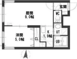 北海道札幌市東区北二十四条東13丁目【マンション】の間取り