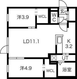 北海道札幌市西区発寒五条5丁目【マンション】の間取り