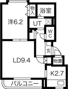 ASTAGE宮の森【2階】の間取り