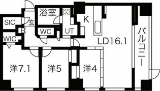 ラ・クラッセ札幌ステーションルミエール【5階】の間取り