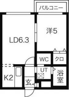 ブランノワール ラヴィ【2階】の間取り