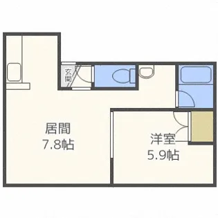 コーポ発寒南【202号室】の間取り