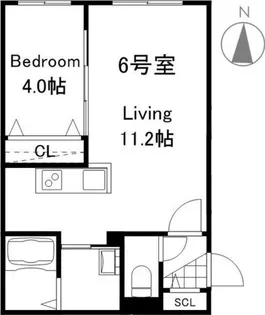 Lapis lazuli発寒【206号室】の間取り