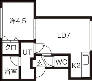 ノースウィル825【3階】の間取り