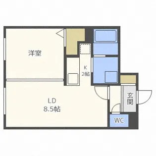 リーブル南円山【3階】の間取り