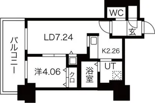 パシフィックタワー札幌【2708号室】の間取り