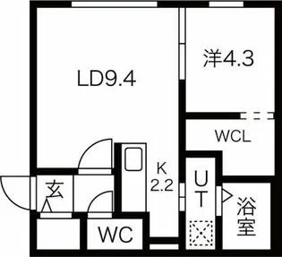 WINNISIDE(ウィニーサイド)【3階】の間取り