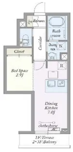 Brezzacitta材木座【2階】の間取り