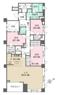 ザ・パークハウス鎌倉【2階】の間取り