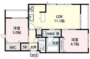 フォルトゥーナ雪ノ下【2階】の間取り