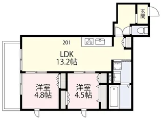 BreezeYuigahama【2階】の間取り