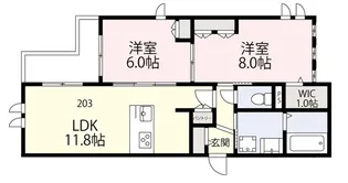 BreezeYuigahama【2階】の間取り