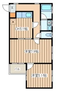 ビーチサイド・マンション【1階】の間取り