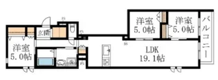AI・Grandir鎌倉【3階】の間取り