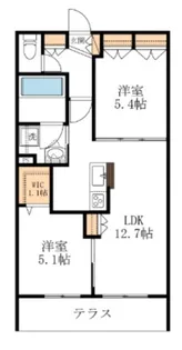 Wela由比ガ浜【1階】の間取り