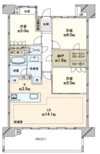 ライオンズ一条レジデンス湘南C−X【4階】の間取り