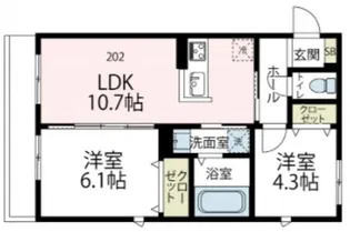 ツァプフェン鎌倉【2階】の間取り