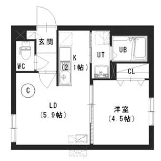 プレシェルト美園【2階】の間取り