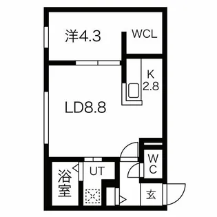 alloggio mite (アロッジオミーテ)【1階】の間取り