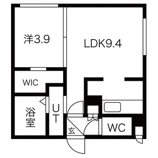 1LDKの間取り画像