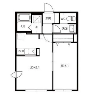 フェリーチェ琴似【3階】の間取り
