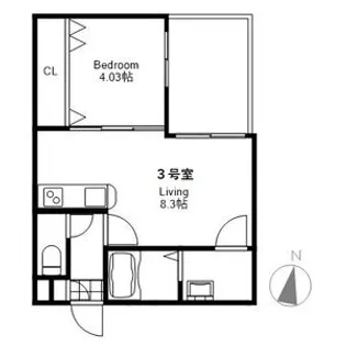 Enchantee医大前(アンシャンテ)【1階】の間取り