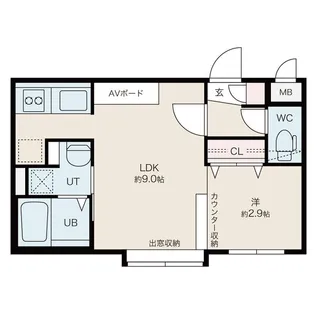 ムーンボー【305号室】の間取り